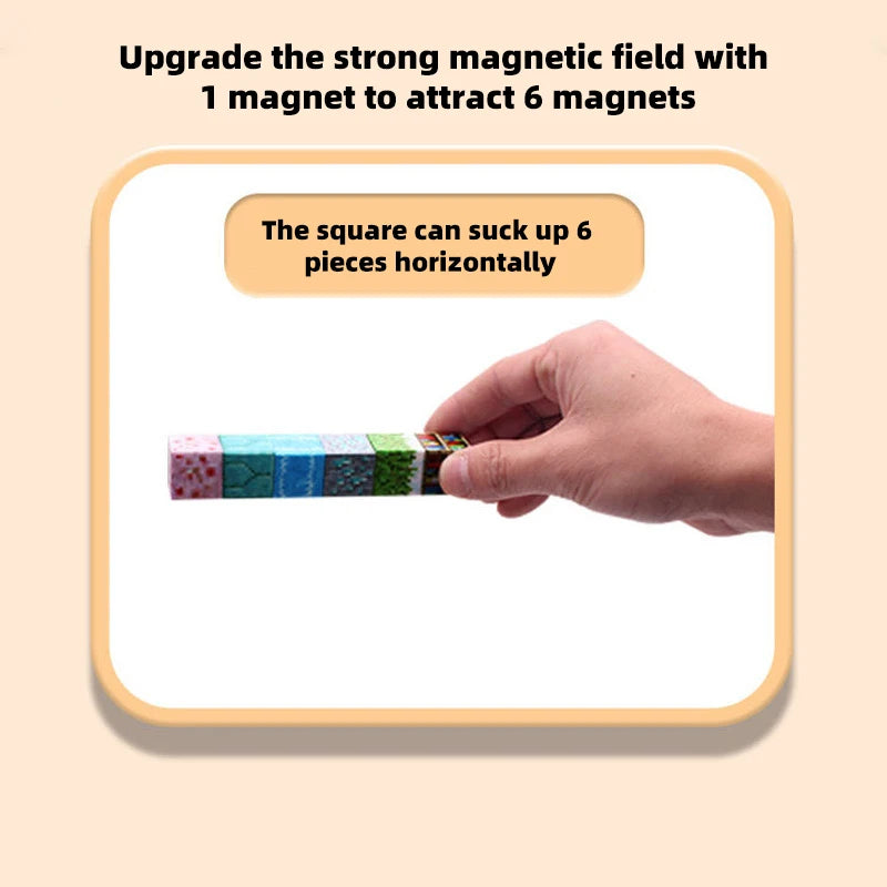 Magnetic Cube Builder Set – Mini Minecraft-Style World Creation Blocks